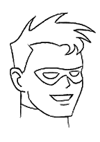 coloriage robin portrait